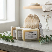 Load image into Gallery viewer, Handmade Soaps & Soap Saver Set