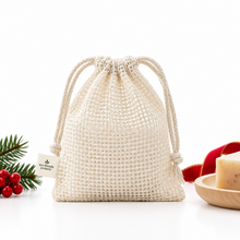 Load image into Gallery viewer, Christmas Trio | Handcrafted Holiday Soaps with Soap Saver Bag
