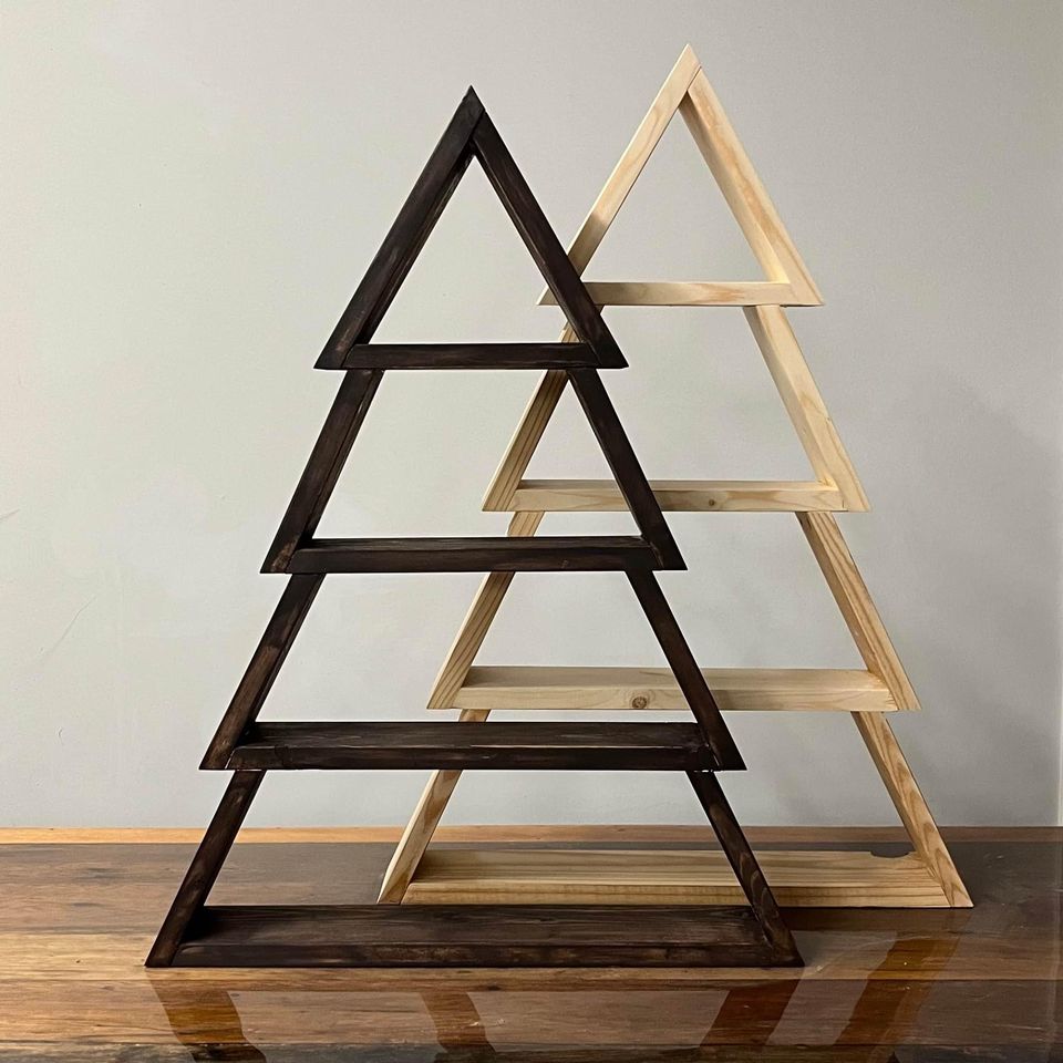 Wooden Tree Shelf