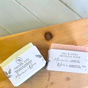 His & Hers Custom Wedding Soap Favors